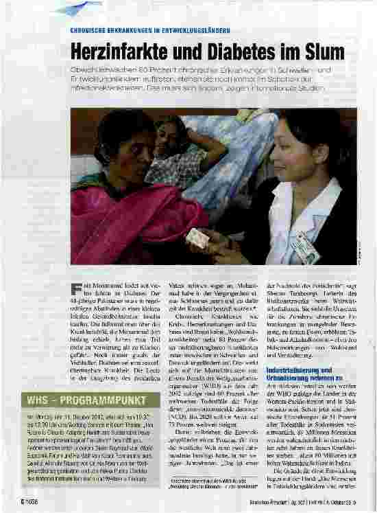 Vorschauseite 1: Herzinfarkte und Diabetes im Slum