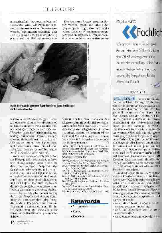 Vorschauseite 1: Fachliche Identität zu schaffen ist harte Knochenarbeit 50 Jahre WEG