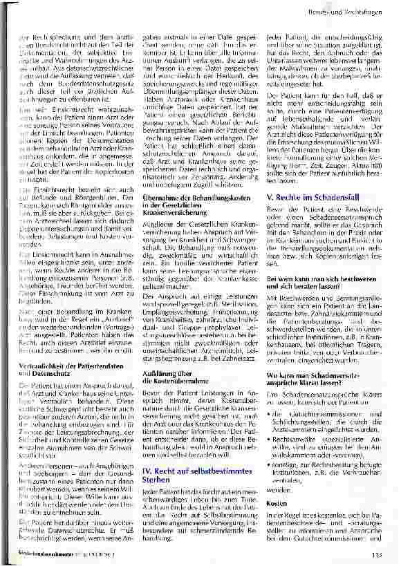 Vorschauseite 4: Patientenrechte in Deutschland heute Beschluß der 72. Gesundheitsministerkonferenz am 9. /10. Juni 1999 in Trier