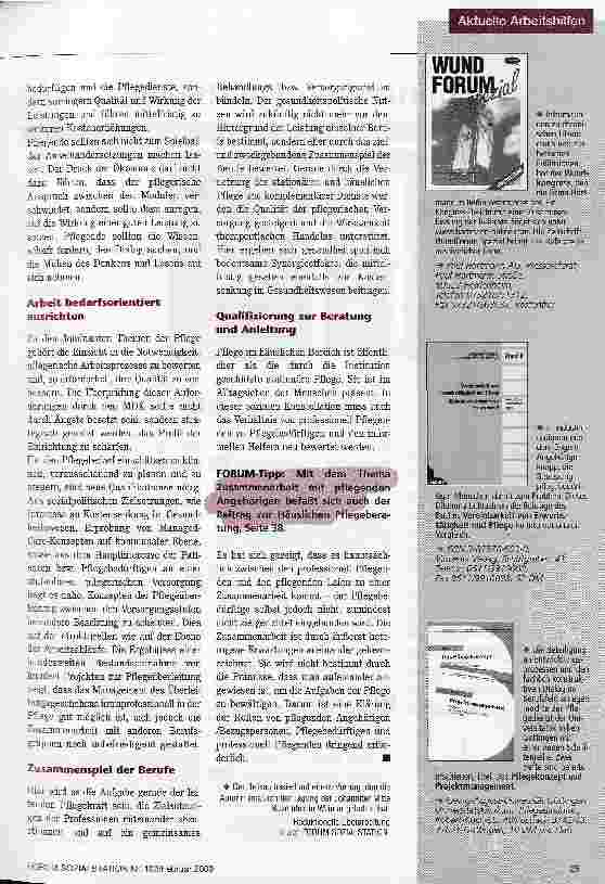 Vorschauseite 2: Auf die Wirkung einer guten Leistung setzen Pflegeberufe zwischen Dienstleistung und Wissenschaft