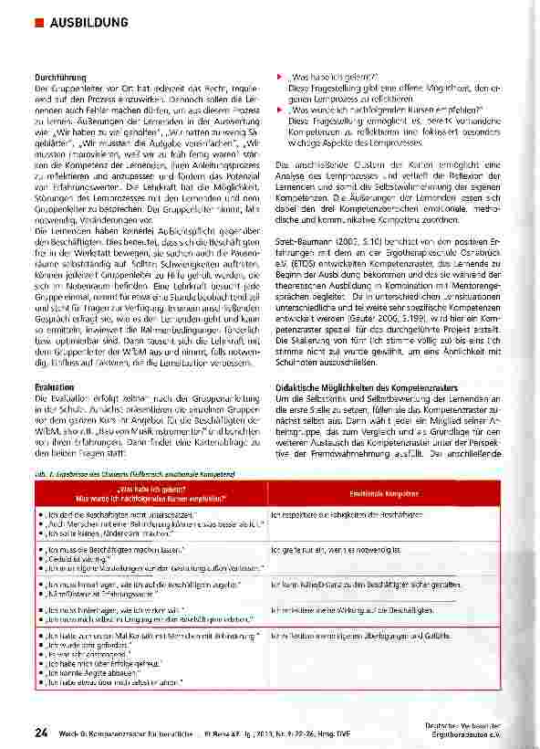 Vorschauseite 3: Kompetenzraster für berufliche Handlungssituationen