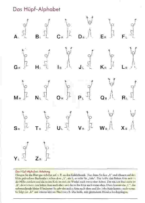 Vorschauseite 2: Bewegung gegen Lernstress Das Hüpf-Alphabet