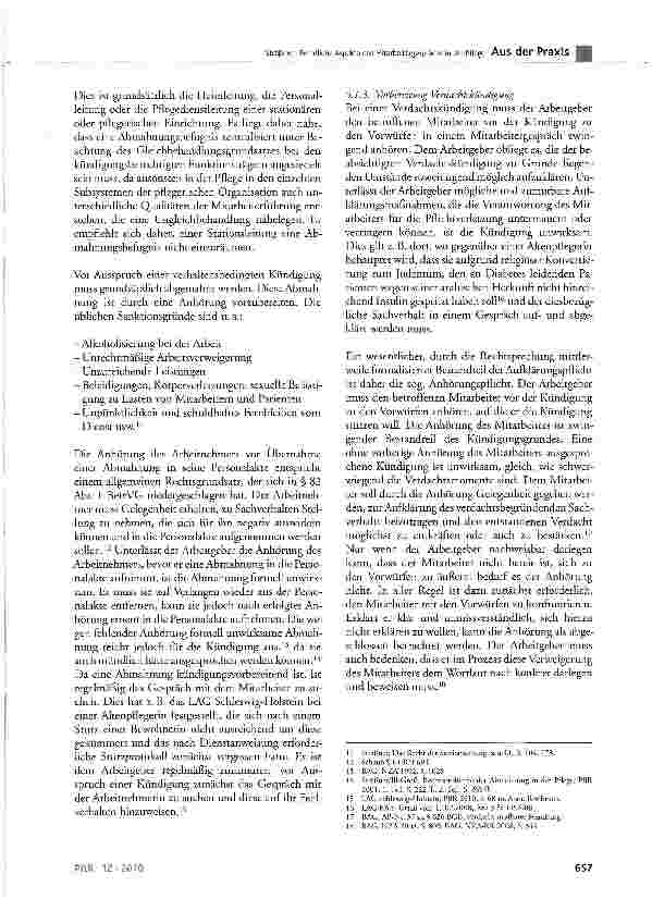 Vorschauseite 3: Rechtliche Aspekte des Mitarbeitergesprächs in der Pflege