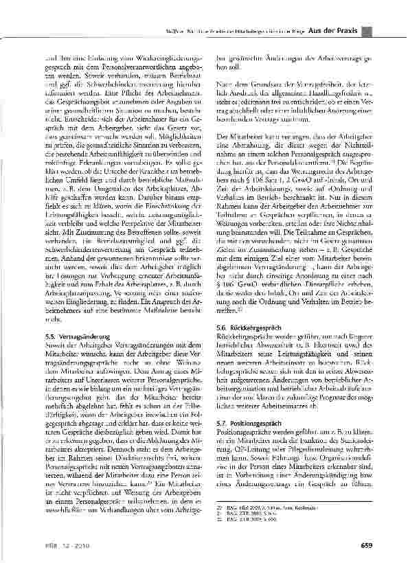 Vorschauseite 5: Rechtliche Aspekte des Mitarbeitergesprächs in der Pflege