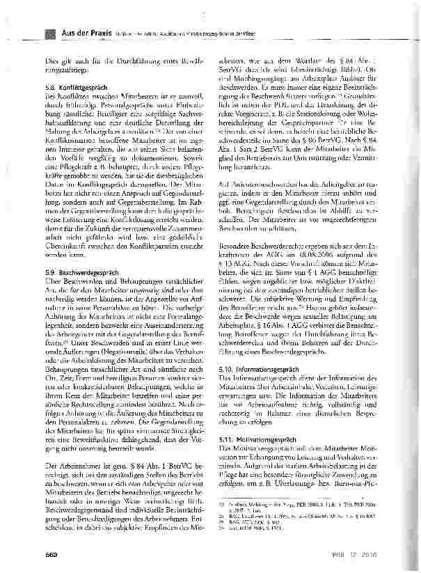 Vorschauseite 6: Rechtliche Aspekte des Mitarbeitergesprächs in der Pflege