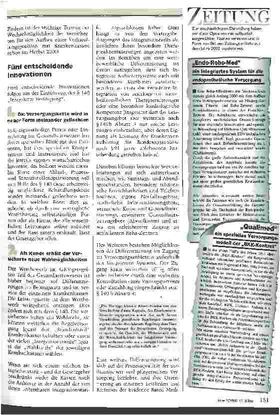Vorschauseite 2: Revolutioniert die Integrierte Versorgung das Gesundheitssystem? Mit Deregulation setzt die Bundesregierung Marktkräfte frei