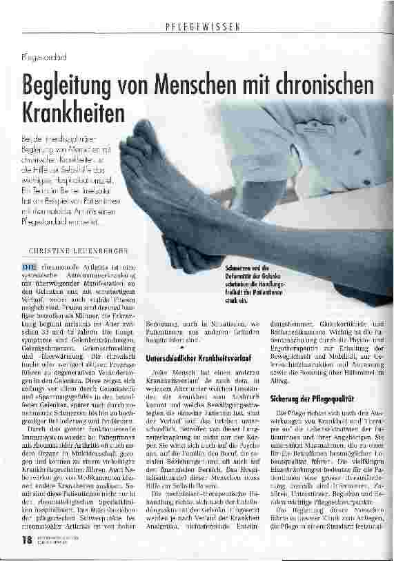 Vorschauseite 1: Begleitung von Menschen mit chronischen Krankheiten