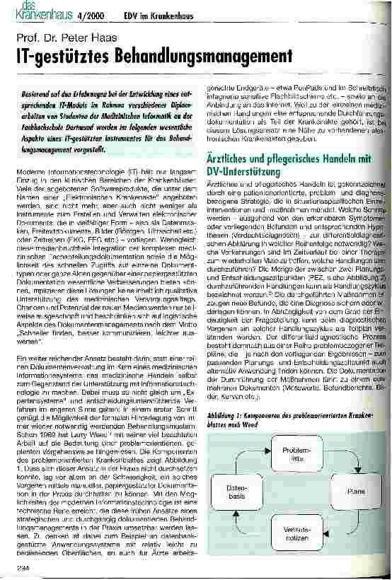 Vorschauseite 1: IT-gestütztes Behandlungsmanagement