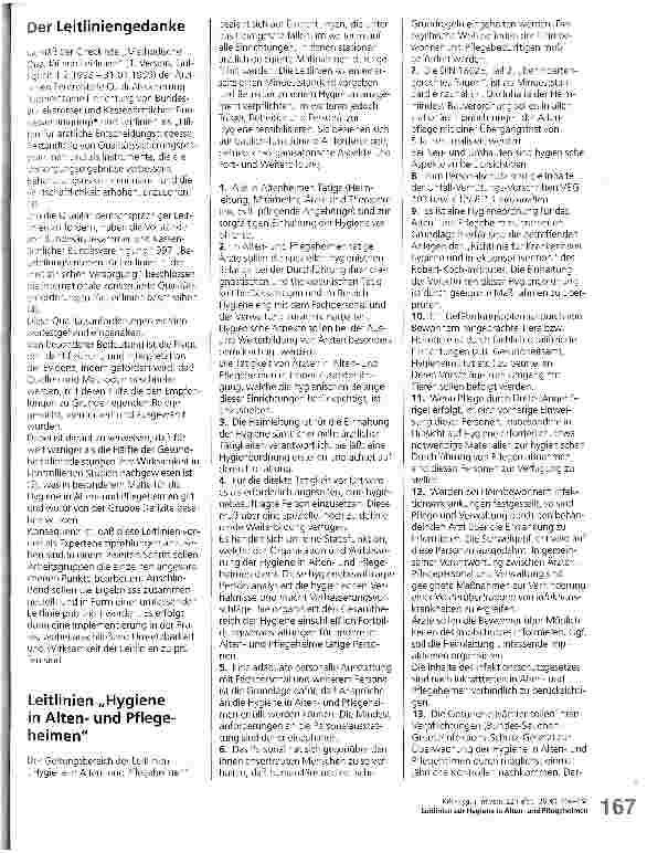 Vorschauseite 2: Leitlinien zur Hygiene in Altenund Pflegeheimen