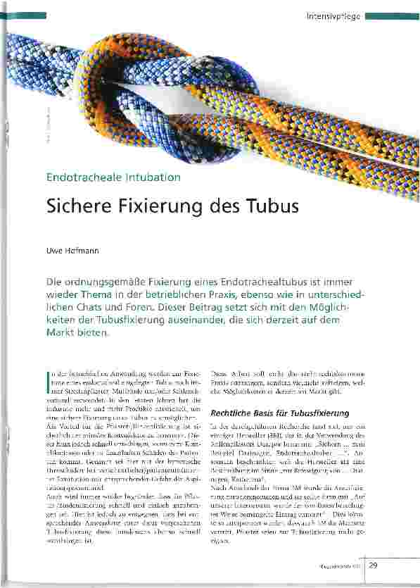 Vorschauseite 1: Sichere Fixierung des Tubus