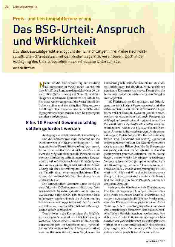 Vorschauseite 1: Das BSG-Urteil: Anspruch und Wirklichkeit