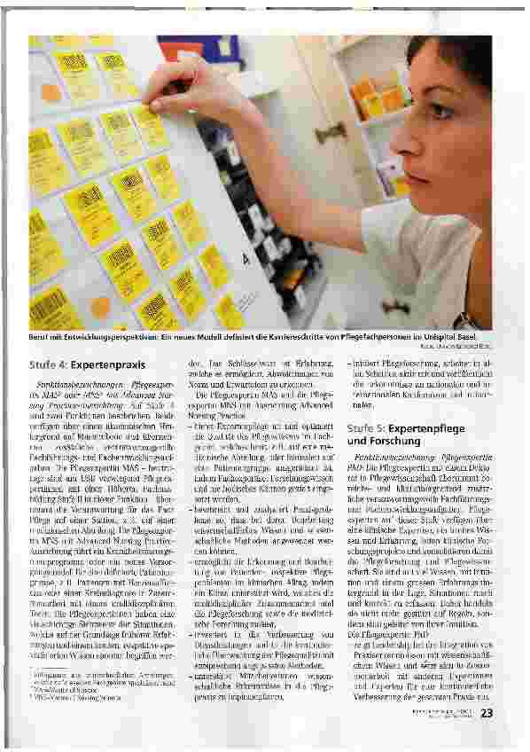 Vorschauseite 2: Von der Fachperson zur Expertin