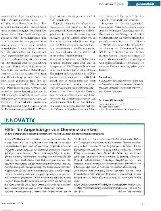 Vorschauseite 3: Umgang mit Patientenverfügungen hat seine Tücken