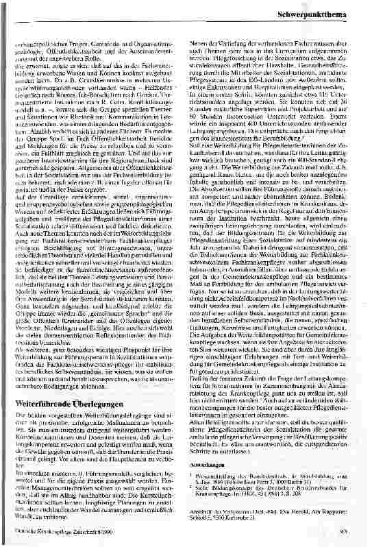 Vorschauseite 4: Qualifikation zur Pflegedienstleitung in einer Sozial-/Diakoniestation - Konzeption zur Weiterbildung im evang. Fachseminar