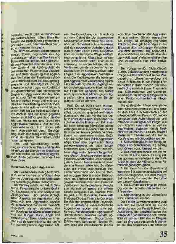 Vorschauseite 2: Alter, Aggressivität und Gewalt Jahrestagung der Schweizerischen Gesellschaft für Gerontologie