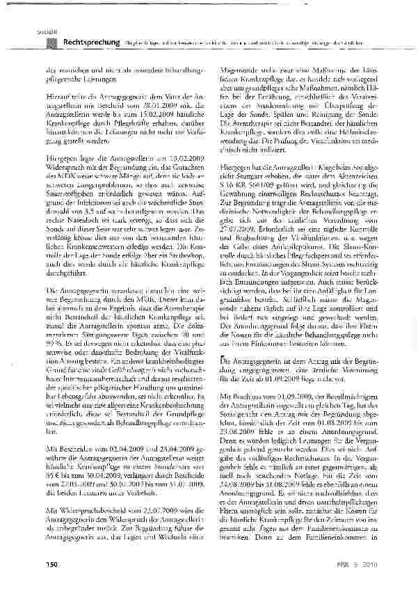 Vorschauseite 3: Pflegebedürftiges und krankenversichertes Kind hat Anspruch auf medizinisch notwendige Leistungen der häuslichen Krankenpflege