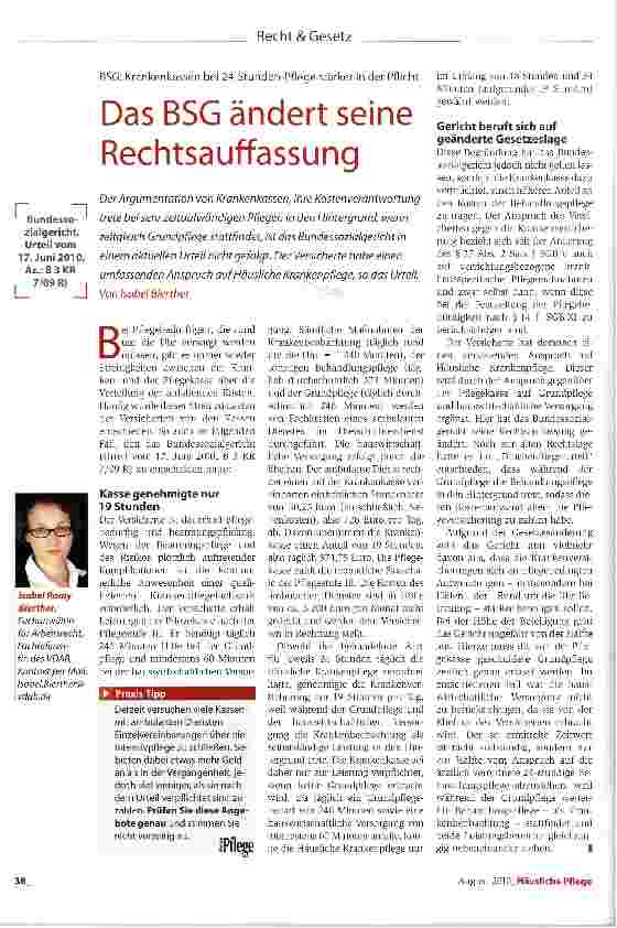 Vorschauseite 1: Das BSG ändert seine Rechtsauffassung