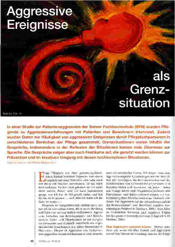 Vorschauseite 1: Aggressive Ereignisse als Grenzsituationen
