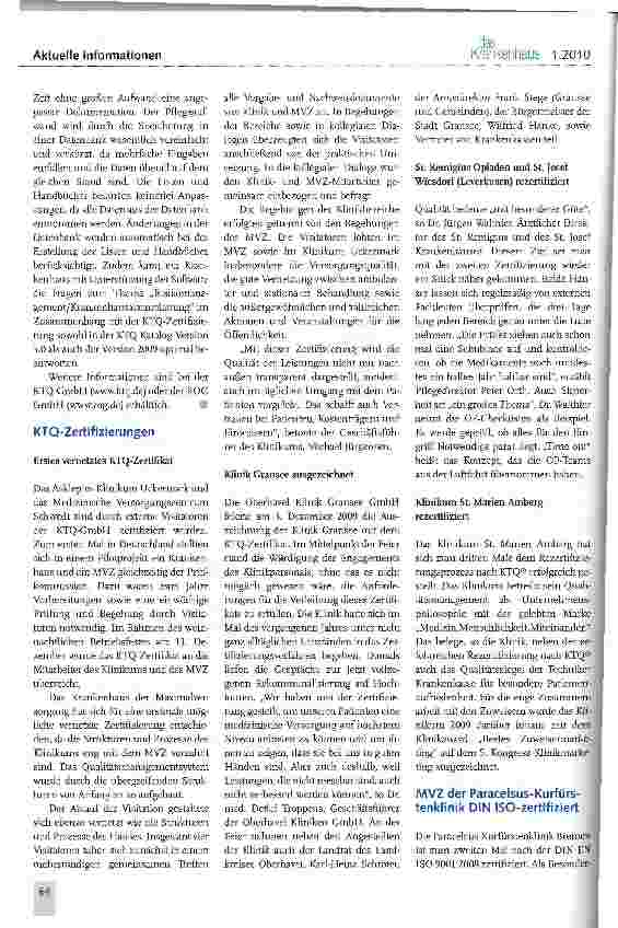 Vorschauseite 3: Krankenhausalarmplanung mit der Software KTQ-Sicherheit - ROGSI/DMS
