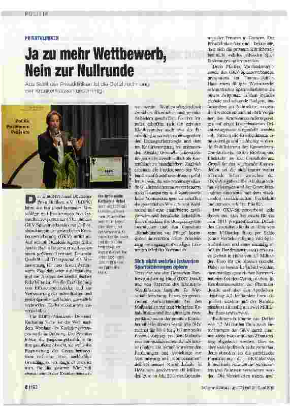 Vorschauseite 1: Ja zu mehr Wettbewerb, Nein zur Nullrunde