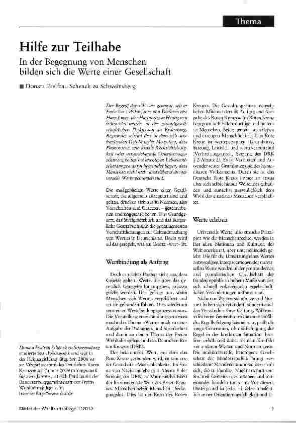 Vorschauseite 1: Hilfe zur Teilhabe