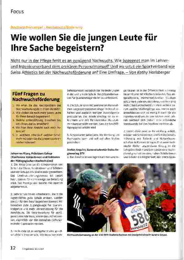 Vorschauseite 1: Wie wollen Sie die jungen Leute für Ihre Sache begeistern?