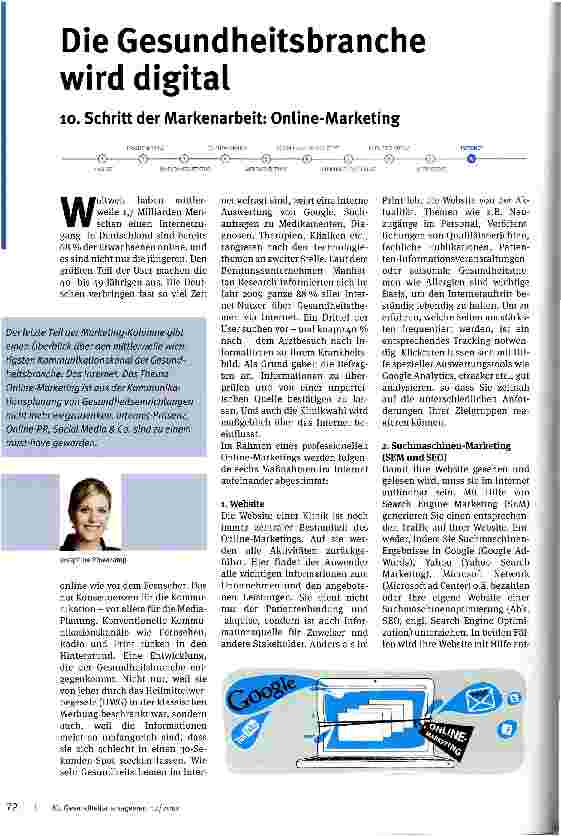 Vorschauseite 1: Die Gesundheitsbranche wird digital