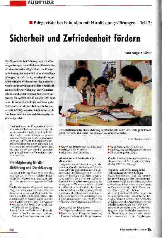 Vorschauseite 1: Sicherheit und Zufriedenheit fördern