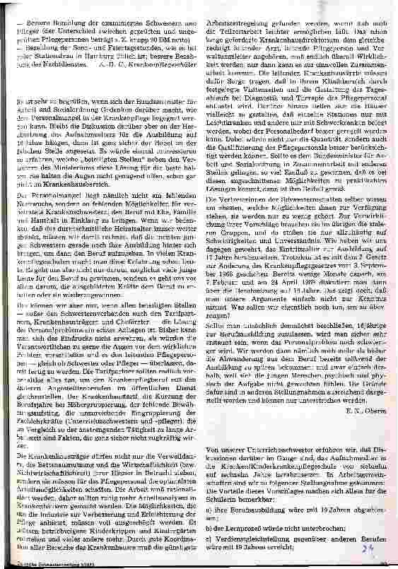 Vorschauseite 6: Herabsetzung des Aufnahmealters für Schüler/innen in der Krankenund Kinderkrankenpflege und der Krankenpflegehilfe?