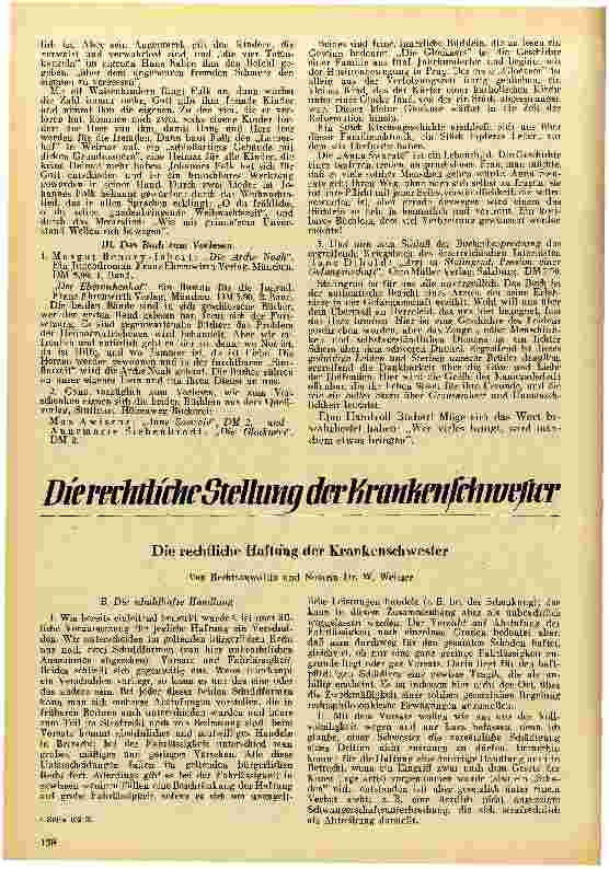 Vorschauseite 1: Die rechtliche Haftung der Krankenschwester