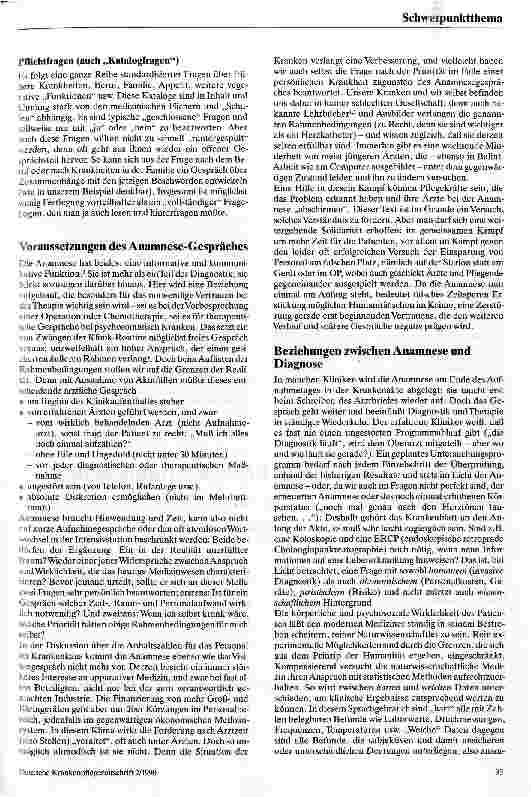 Vorschauseite 3: Die Anamnese Anfang und Prüfstein der Diagnostik