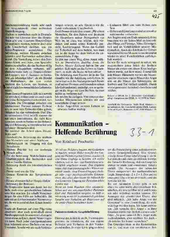 Vorschauseite 1: Kommunikation - Helfende Berührung