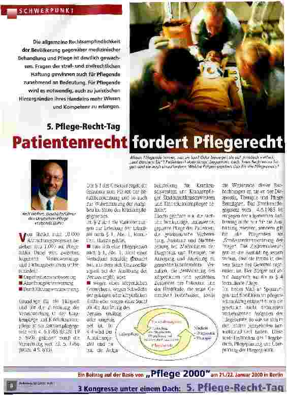 Vorschauseite 1: Patientenrecht fordert Pflegerecht 5. Pflege-Recht-Tag