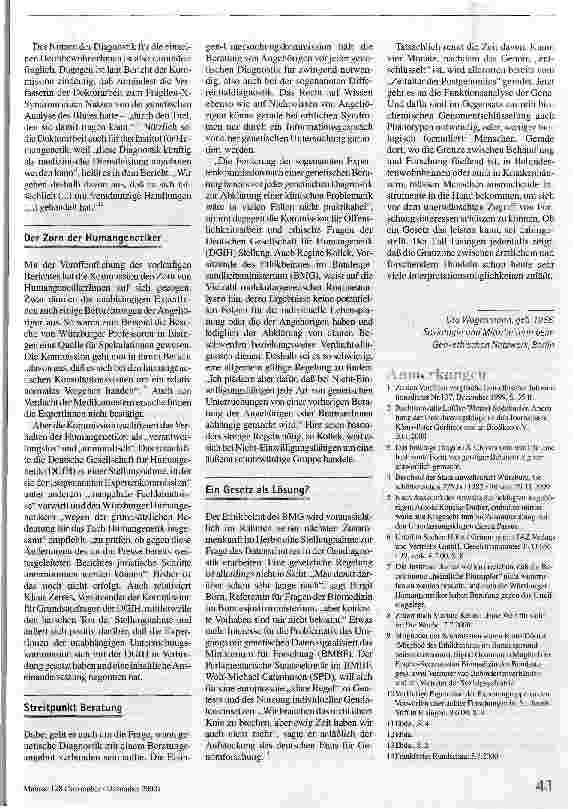 Vorschauseite 3: Rechtmäßig oder illegal? Humangenetische Forschung an geistig behinderten Menschen