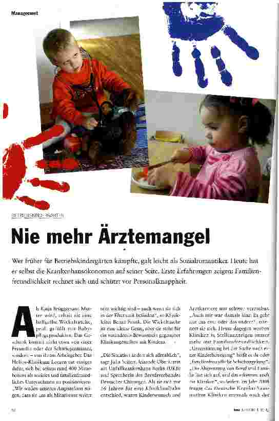 Vorschauseite 1: Nie mehr Ärztemangel