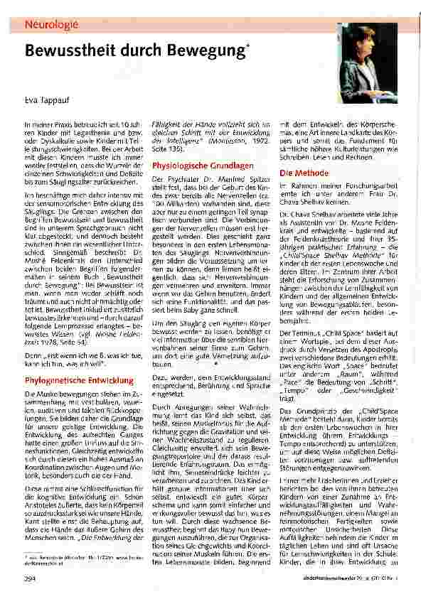 Vorschauseite 1: Bewusstheit durch Bewegung