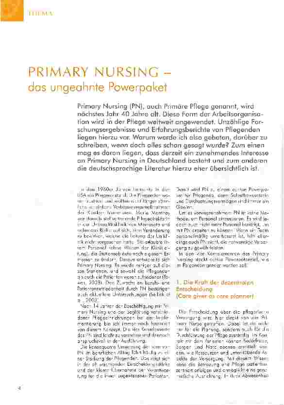 Vorschauseite 1: PRIMARY NURSINC - das ungeahnte Powerpaket