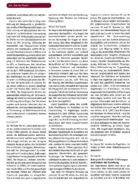 Vorschauseite 3: Belastungen der Familienangehörigen depressiver Menschen