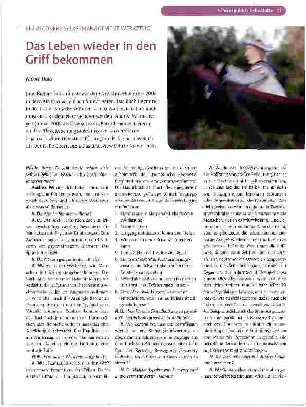 Vorschauseite 1: Das Leben wieder in den Griff bekommen