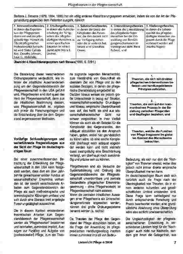 Vorschauseite 6: Zur Situierung und Bedeutung von Pflegetheorien in der Pflegewissenschaft