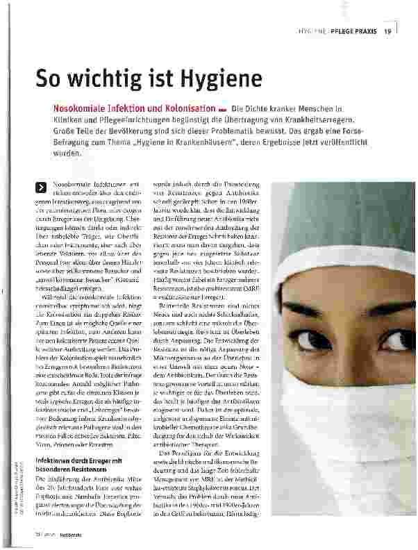 Vorschauseite 1: So wichtig ist Hygiene