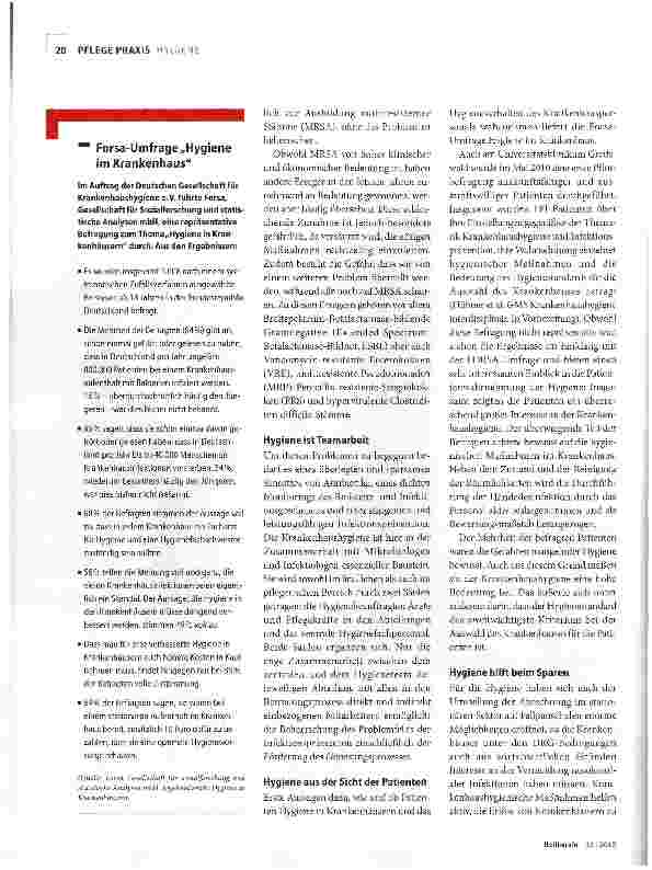 Vorschauseite 2: So wichtig ist Hygiene
