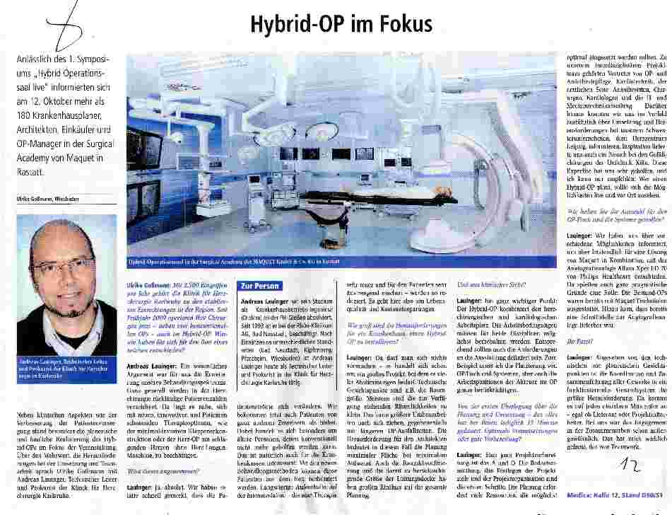 Vorschauseite 1: Hybrid-OP im Fokus