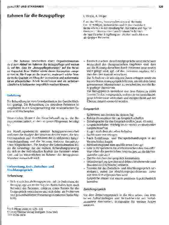 Vorschauseite 1: Rahmen für die Bezugspflege