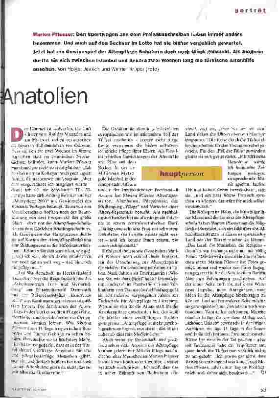 Vorschauseite 2: Grüße aus Anatolien Porträt