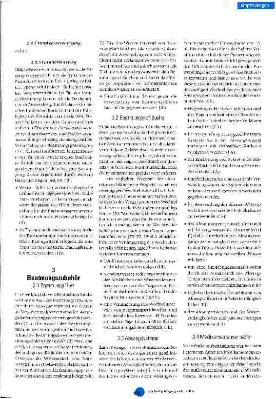 Vorschauseite 4: Prävention der nosokomialen Pneumonie Mitteilung der Kommission für Krankenhaushygiene und Infektionsprävention am RKI
