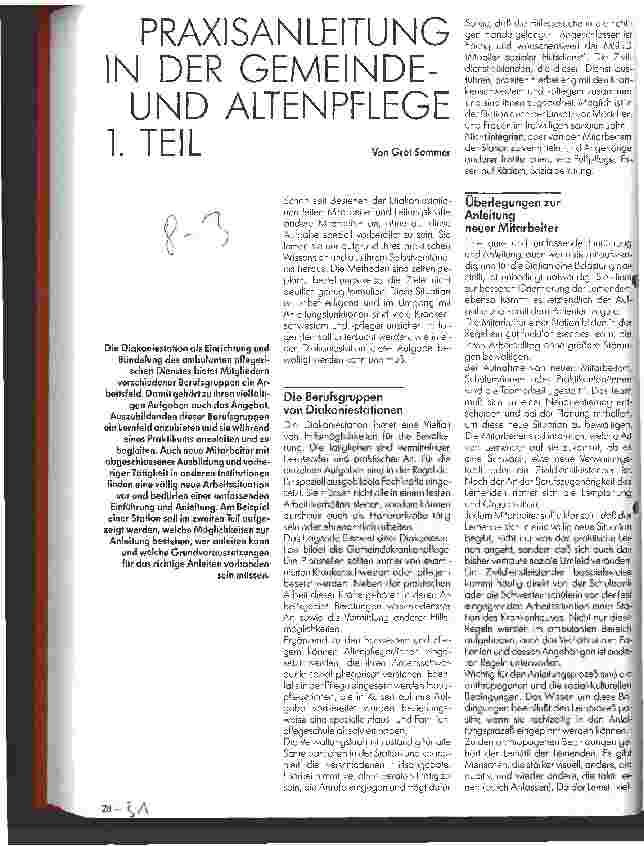 Vorschauseite 1: Praxisanleitung in der Gemeindeund Altenpflege - 1. Teil