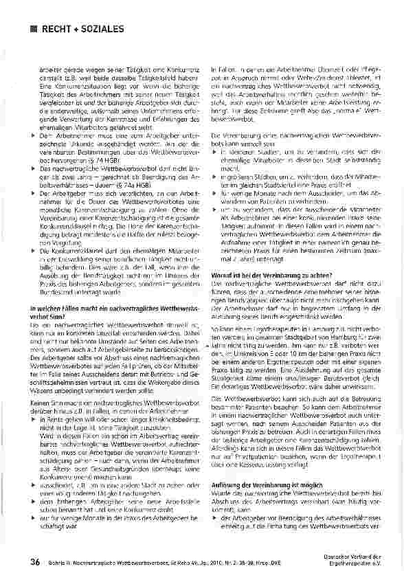 Vorschauseite 2: Nachvertragliche Wettbewerbsverbote