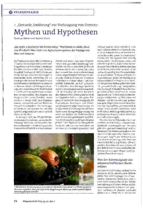 Vorschauseite 1: Mythen und Hypothesen