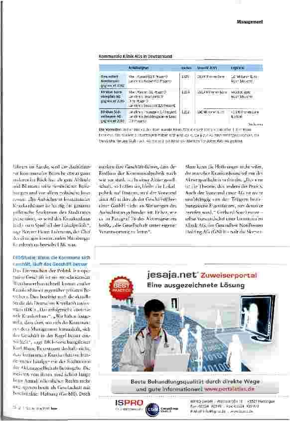 Vorschauseite 4: Die Hoffnung der Klinikchefs